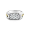 Two-Tone Octagon Diamond Ring