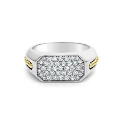 Two-Tone Octagon Diamond Ring