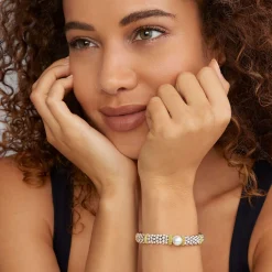 Two-Tone Pearl Caviar Bracelet | 9mm