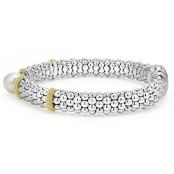 Two-Tone Pearl Caviar Bracelet | 9mm