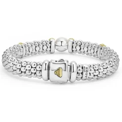 Two-Tone Pearl Caviar Bracelet | 9mm