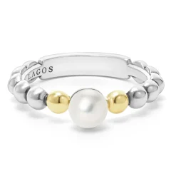 Two-Tone Pearl Ring