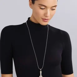 Two-Tone Queen Pendant Necklace