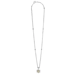 Two-Tone Star Diamond Pendant Necklace