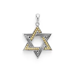 Two-Tone Star of David Amulet
