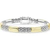 Two-Tone Station Caviar Bracelet | 6mm