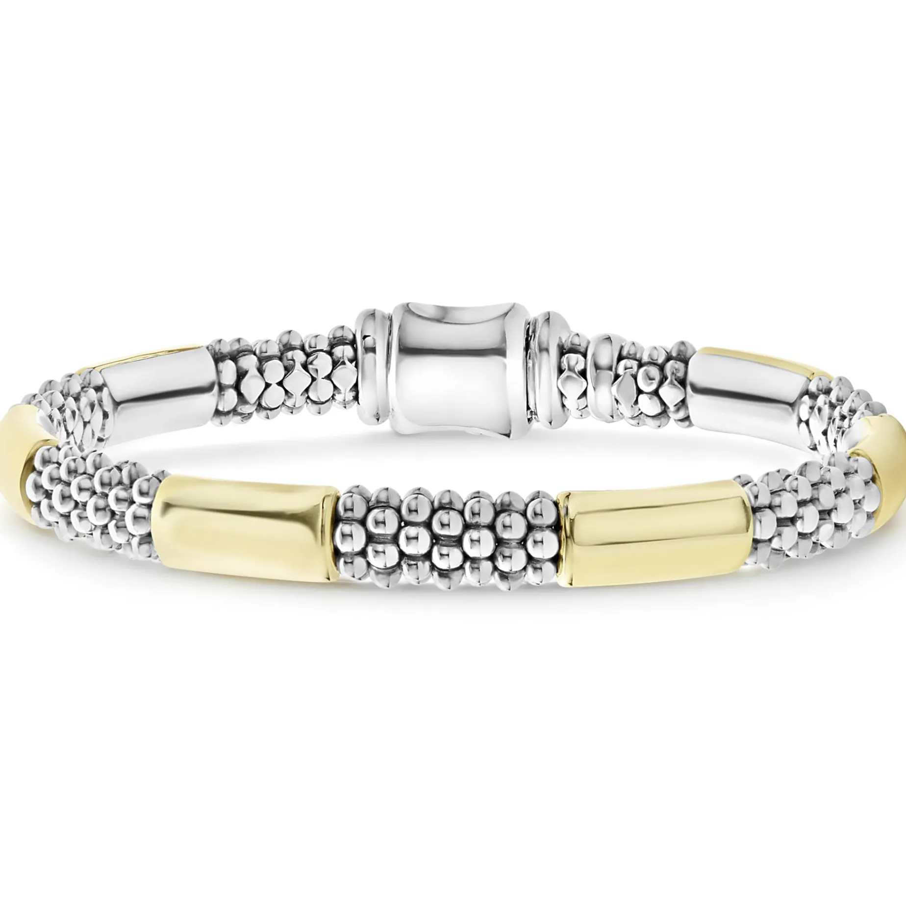 Two-Tone Station Caviar Bracelet | 6mm