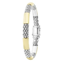 Two-Tone Station Caviar Bracelet | 6mm