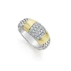 Two-Tone Station Diamond Ring