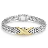 Two-Tone X Caviar Bracelet | 9mm