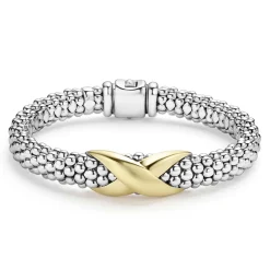 Two-Tone X Caviar Bracelet | 9mm