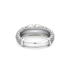 Two-Tone X Caviar Diamond Ring