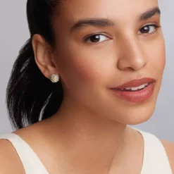 Two-Tone X Caviar Stud Earrings