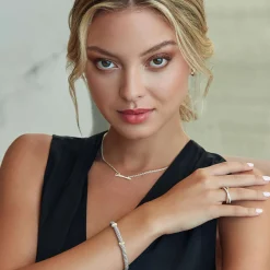 Two-Tone X Diamond Ring
