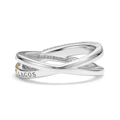 Two-Tone X Diamond Ring