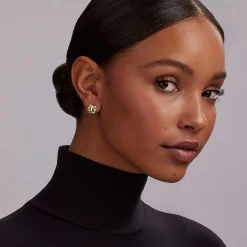 Two-Tone X Omega Clip Earrings