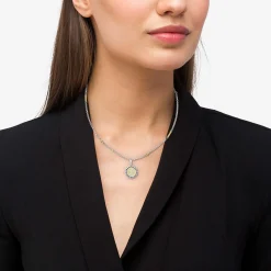 U Initial Diamond Charm Necklace