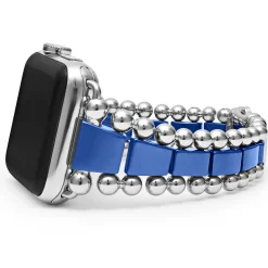 Ultramarine Ceramic and Stainless Steel Watch Bracelet-42-49mm