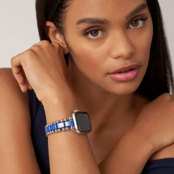 Ultramarine Ceramic and Stainless Steel Watch Bracelet-38-45mm