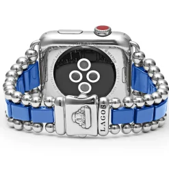 Ultramarine Ceramic and Stainless Steel Watch Bracelet-42-49mm