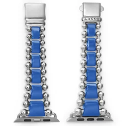 Ultramarine Ceramic and Stainless Steel Watch Bracelet-42-49mm