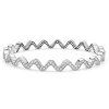 Wave Diamond Bangle Bracelet