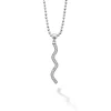 Wave Diamond Pendant Necklace