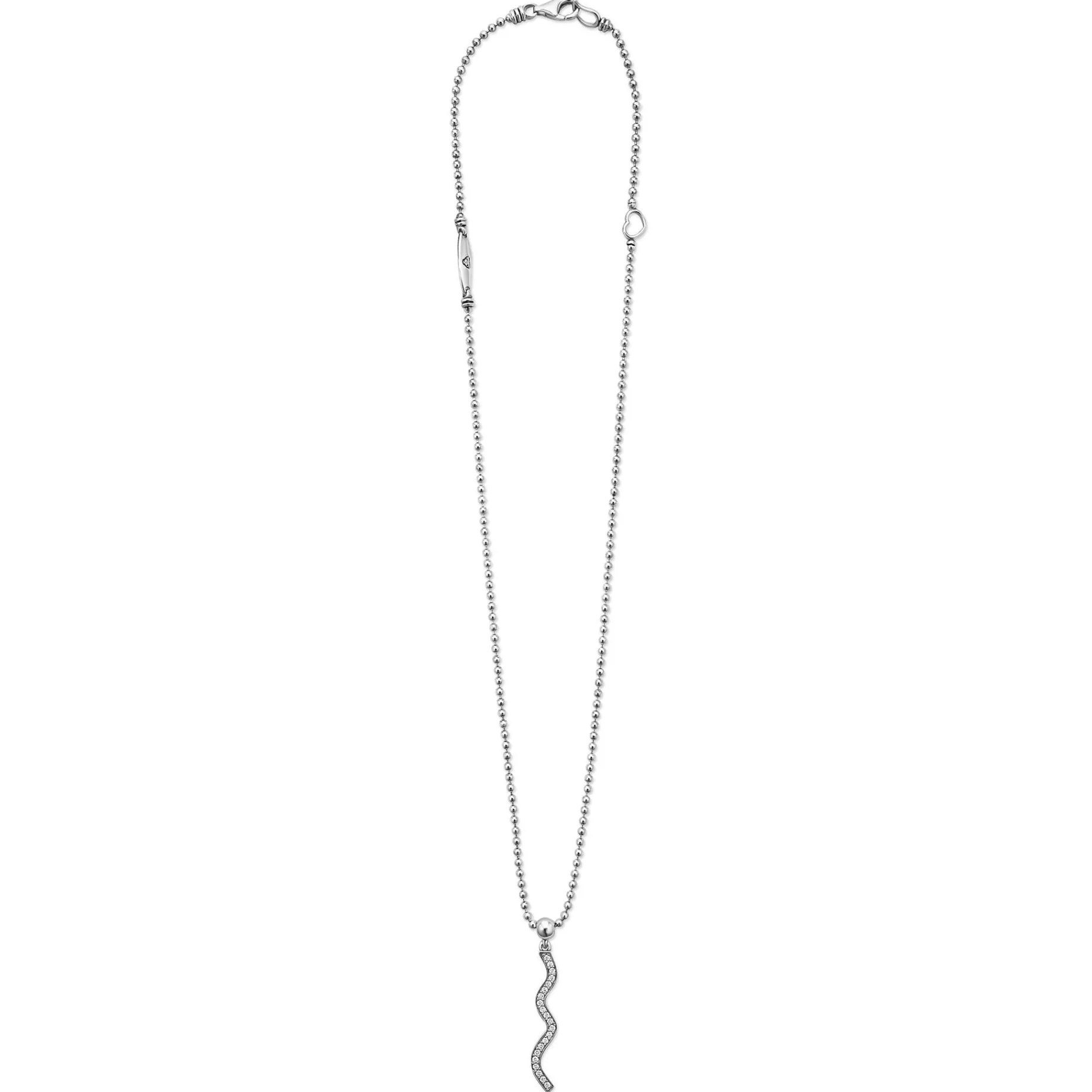 Wave Diamond Pendant Necklace