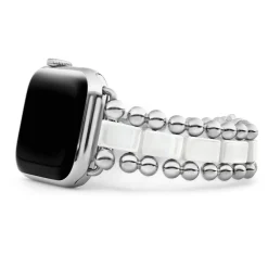 White Ceramic and Stainless Steel Watch Bracelet-38-45mm