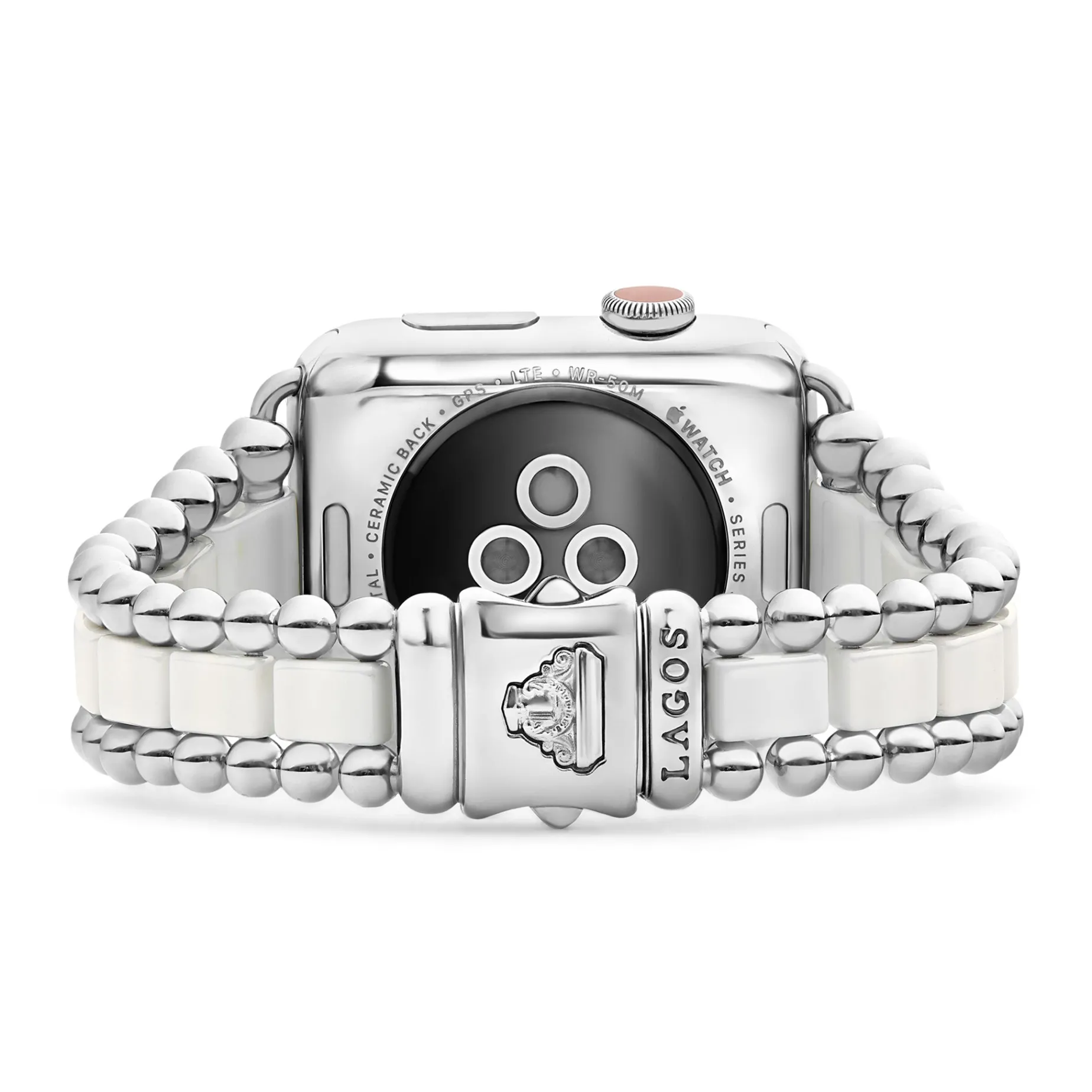 White Ceramic and Stainless Steel Watch Bracelet-42-49mm