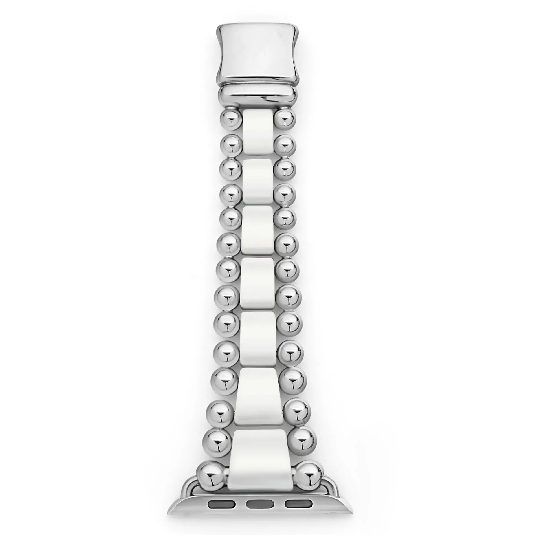 White Ceramic and Stainless Steel Watch Bracelet-42-49mm