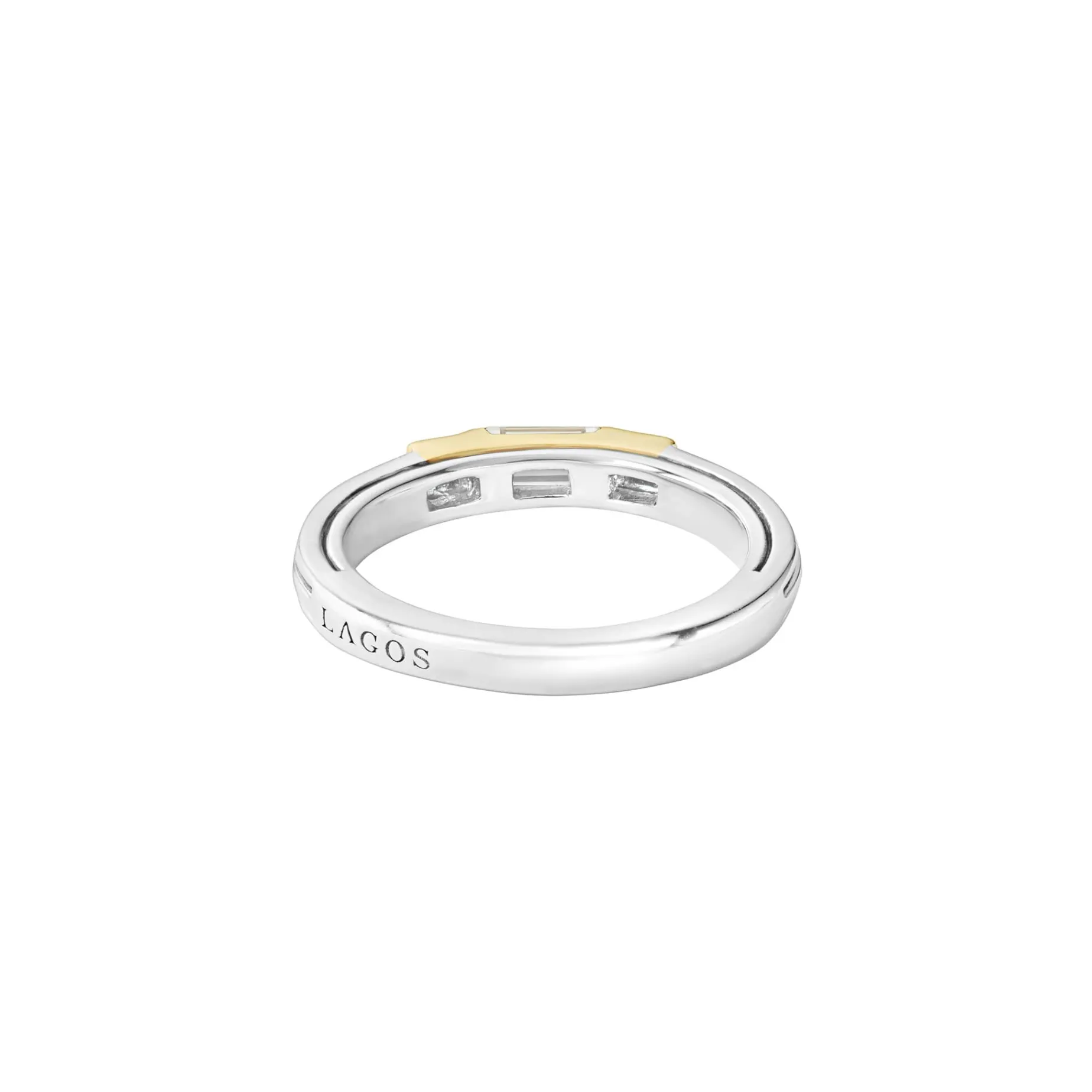White Topaz and Diamond Stacking Ring