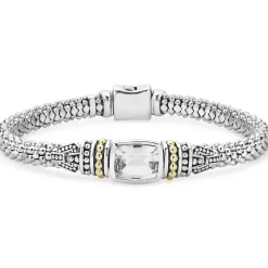 White Topaz Caviar Bracelet | 6mm
