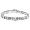 White Topaz Caviar Bracelet | 6mm