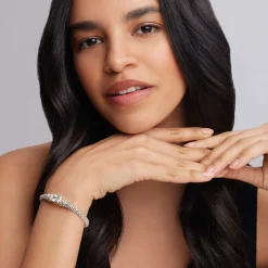 White Topaz Caviar Bracelet | 6mm