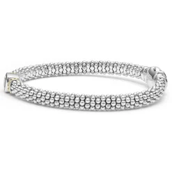 White Topaz Caviar Bracelet | 6mm