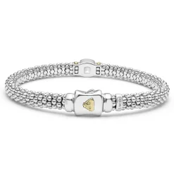 White Topaz Caviar Bracelet | 6mm