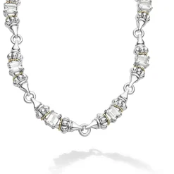 White Topaz Caviar Necklace