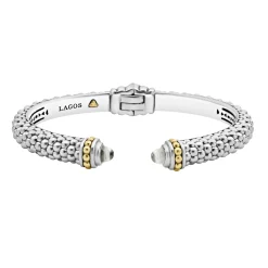 White Topaz Cuff Bracelet | 8mm