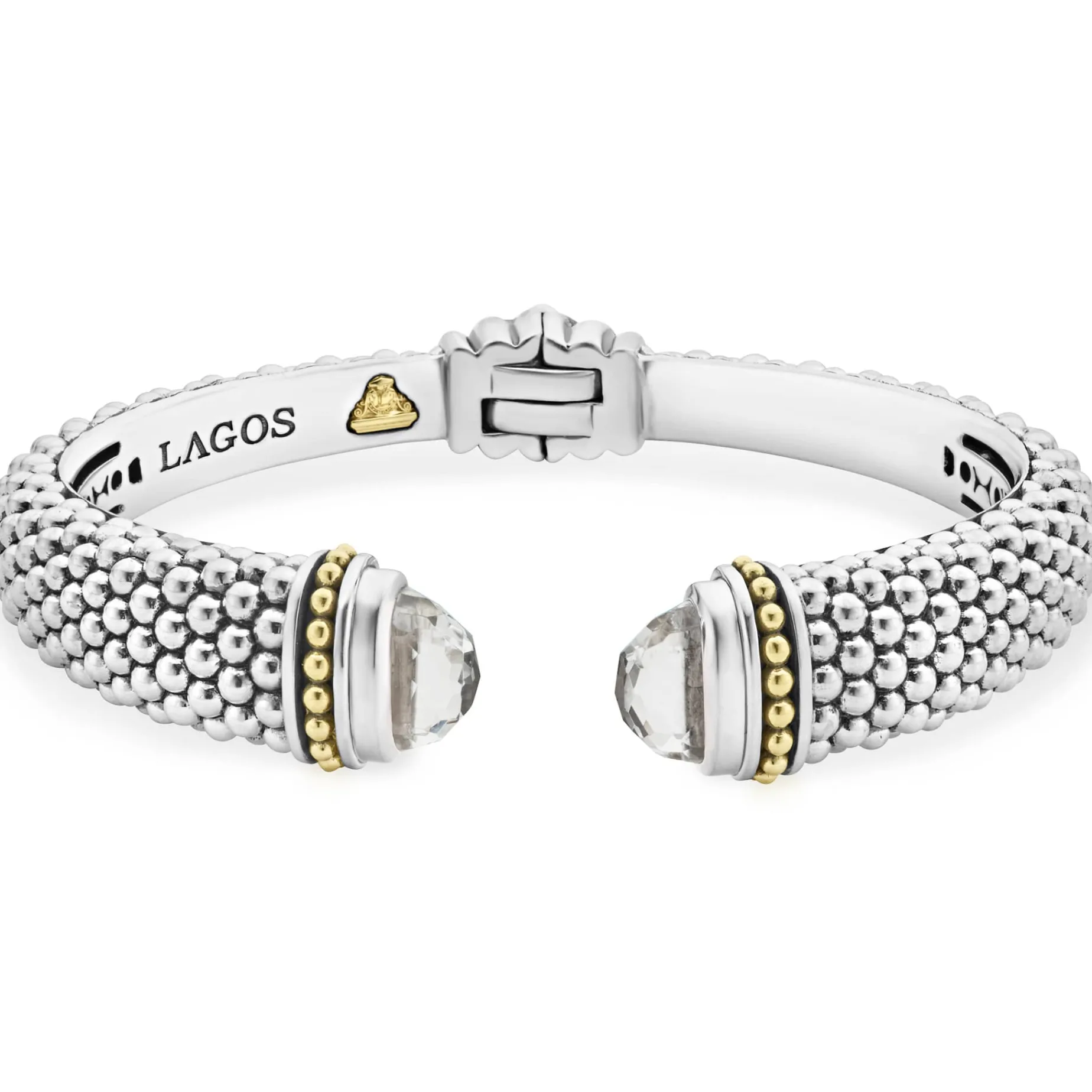 White Topaz Cuff Bracelet | 12mm