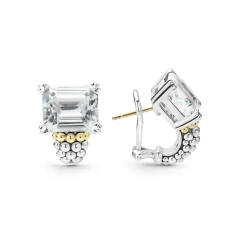White Topaz Huggie Earring