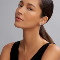 White Topaz Stud Earrings