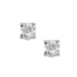 White Topaz Stud Earrings