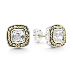 White Topaz Stud Earrings