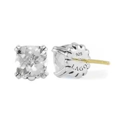 White Topaz Stud Earrings