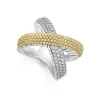 X Caviar Diamond Ring
