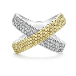 X Caviar Diamond Ring