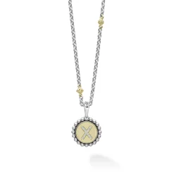 X Initial Diamond Charm Necklace