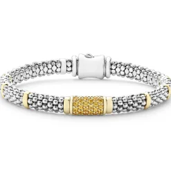 Yellow Sapphire Caviar Bracelet | 6mm