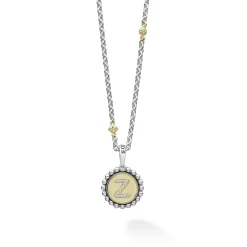 Z Initial Diamond Charm Necklace
